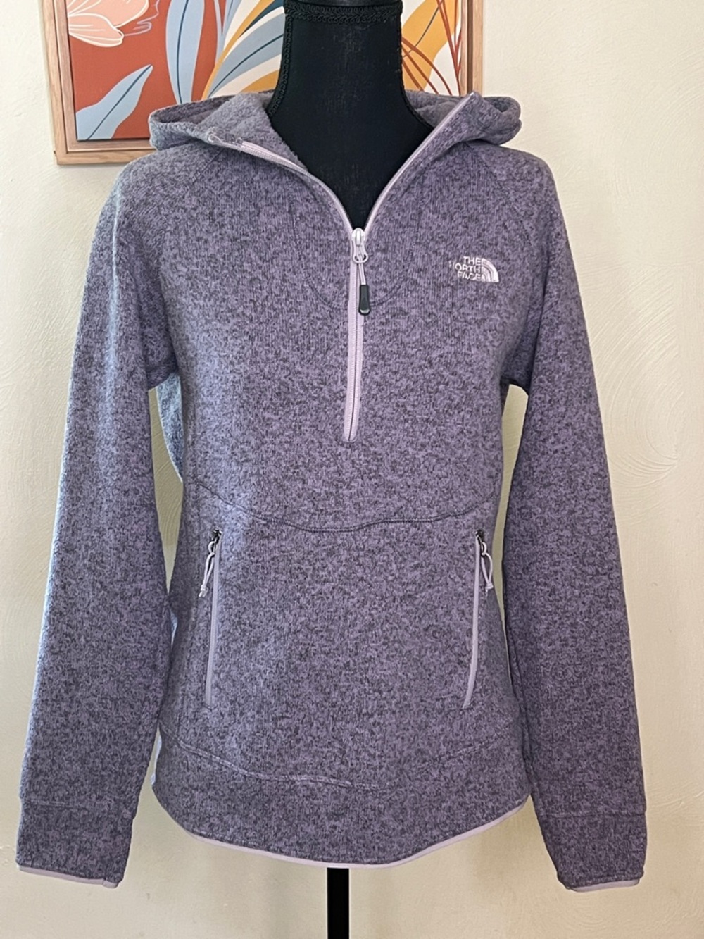 The North Face Women's Crescent Hooded Pullover Heather Purple Size M - Picture 2 of 5